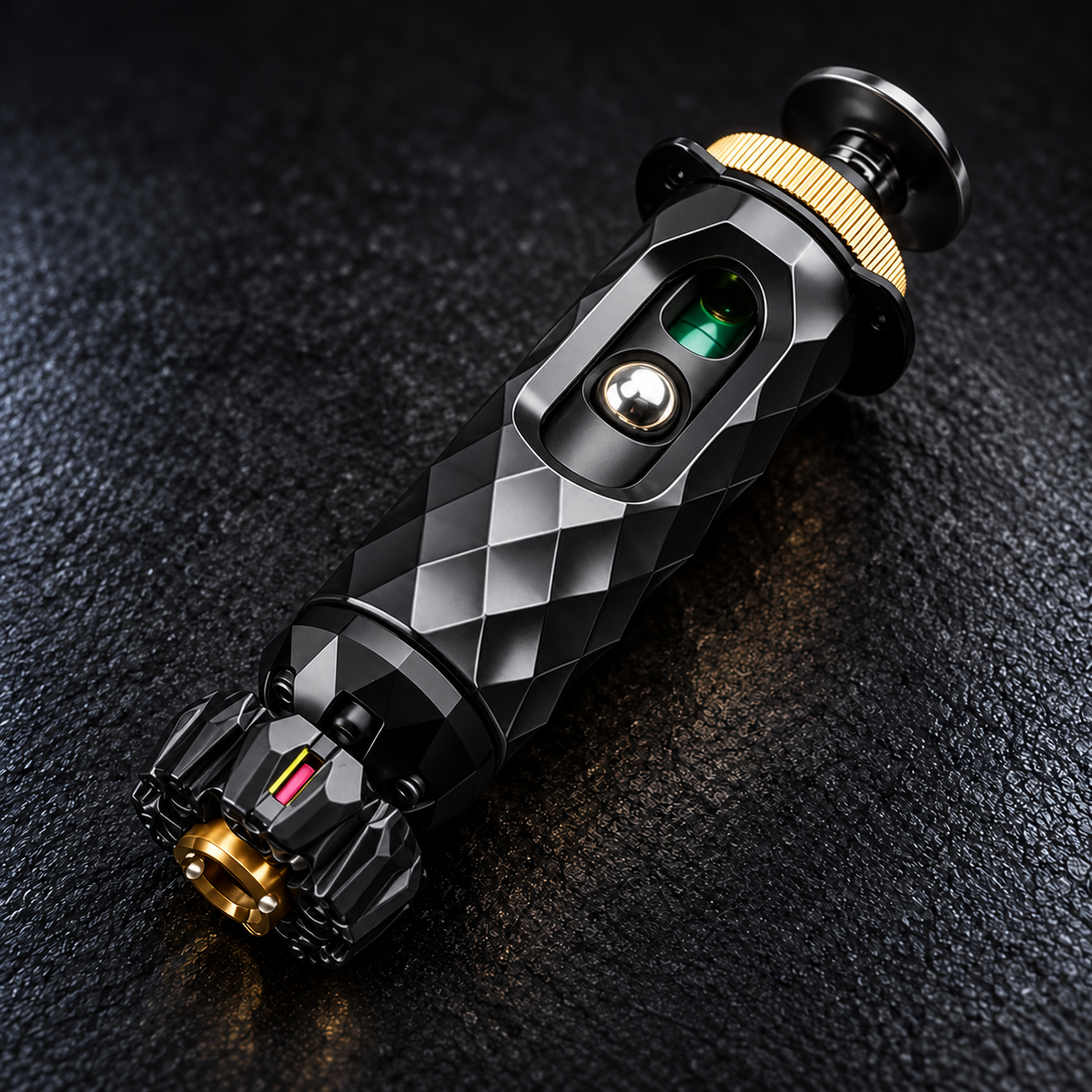 LHAPTIC FacetCore Mechanical Fidget in matte black finish