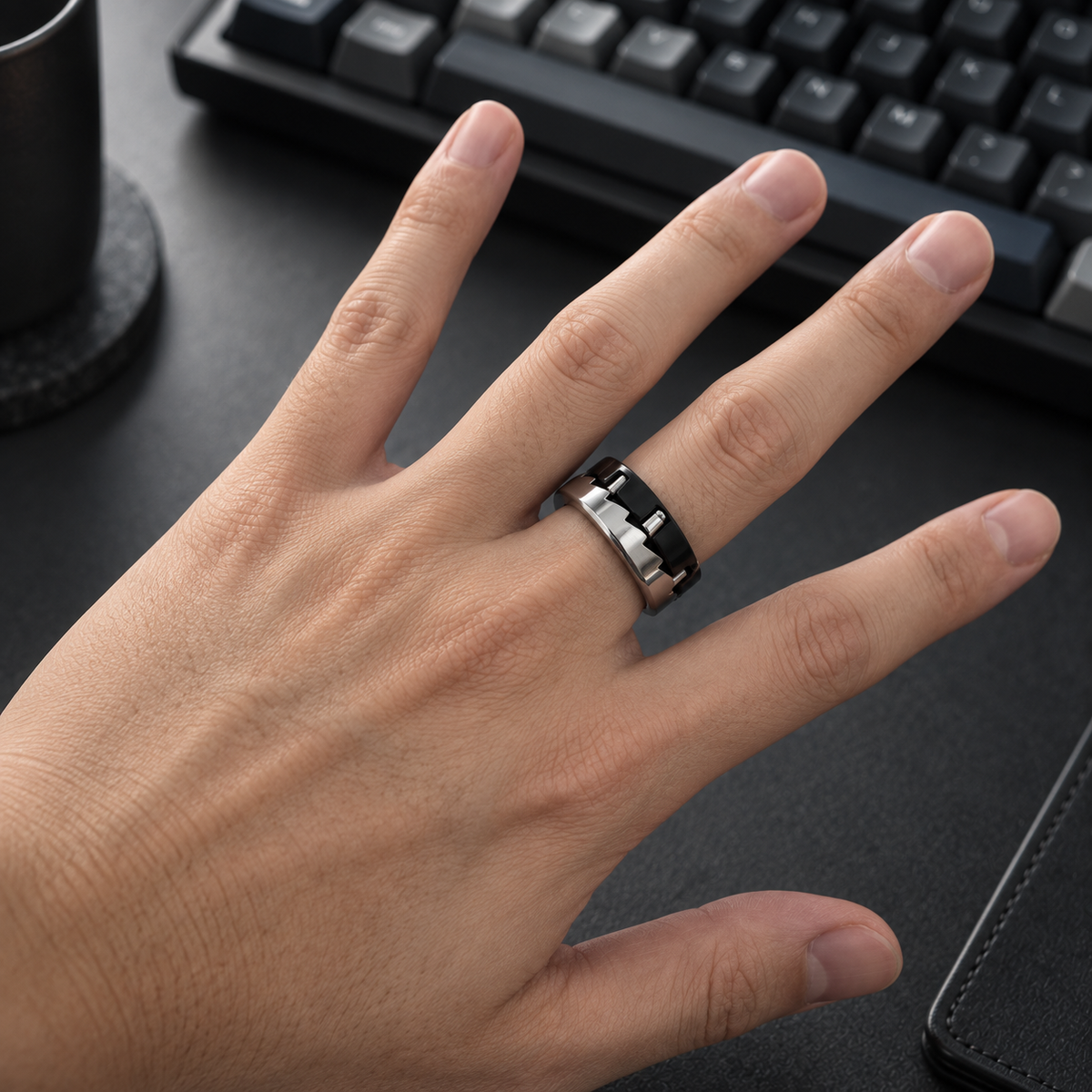 LHAPTIC Gearline Mechanical Spinner Ring