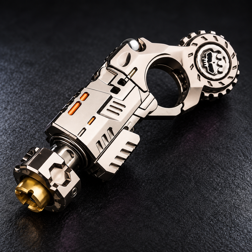 LHAPTIC Arcwheel Mechanical Fidget in silver finish