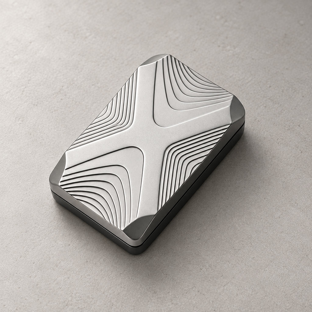 LHAPTIC Crossline Magnetic Slider in Silver